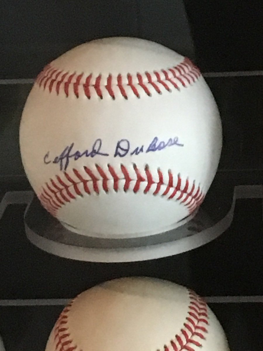 70andBeyond1's tweet photo. Photo of autographed baseball signed by Clifford DuBose fr Negro Southern Museum. #JonathanDuBoseJr on location. https://t.co/OZNkxHPUl7