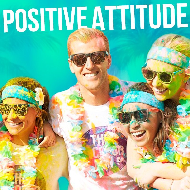 TheColorRunCol's tweet image. Positive Attitude Color Runners! Happy week! #thecolorrun