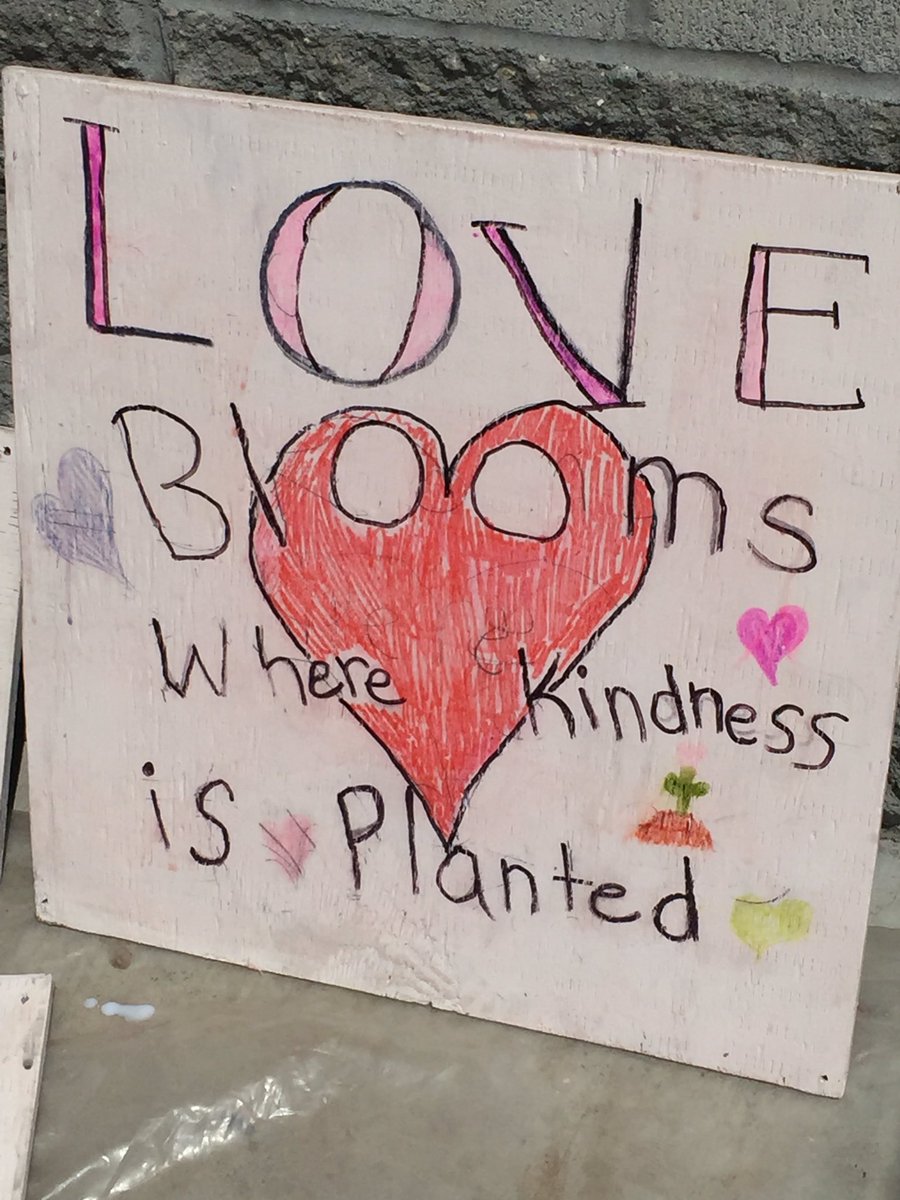 Our Ss are hard at work creating signs in sustainable resources. #sd61learn