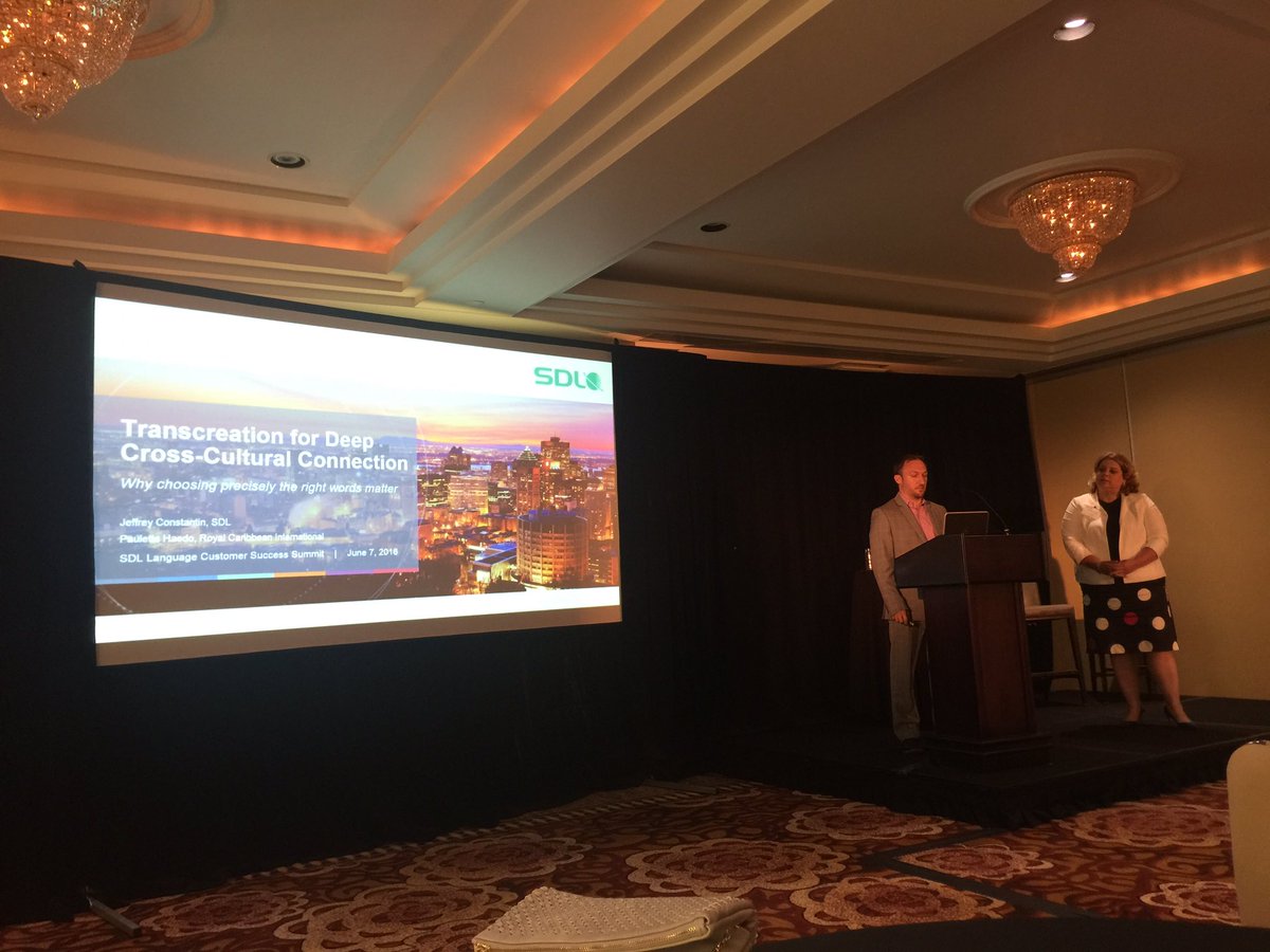 KathleenBostick's tweet image. Paulette &amp;amp; Jeffrey sharing best practice on Transcreation for Deep Cross-Cultural connection #SDLCSS