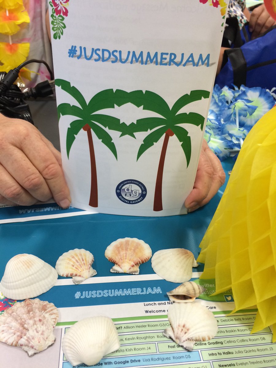 TracyLGrogan's tweet photo. Spend a day off at #JUSDSUMMERJAM ? SHELL YEAH🐚🌺🌸💻 https://t.co/ao1ard3Hhe