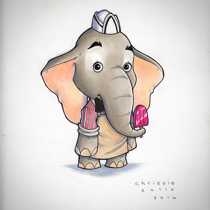 Chrissie_Zullo's tweet image. #Dailysketchesareback ! With @BillyFowler @Uminga720 &amp;amp; @fletcher720 ! I drew a baby #Elephant for #Zootopia theme 🐘🐘