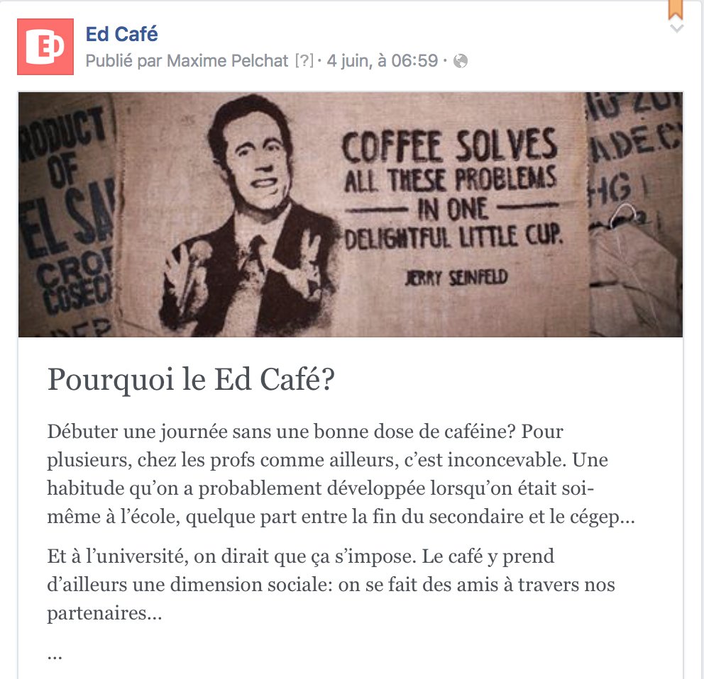 mxpelchat's tweet photo. Allez jeter un oeil sur la nouvelle page FB que je co-gère avec @pocloutier1144 #EduQc #TICE https://t.co/xBOQiyQkEB https://t.co/HJ6l2cOrc4
