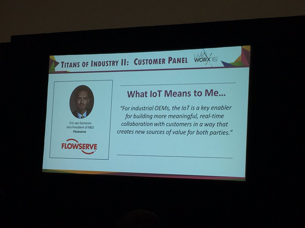 PTC's tweet photo. What does #IoT mean to you? Our partners discuss this question in our #partnerpanel at #LiveWorx https://t.co/kHDoNx06mf