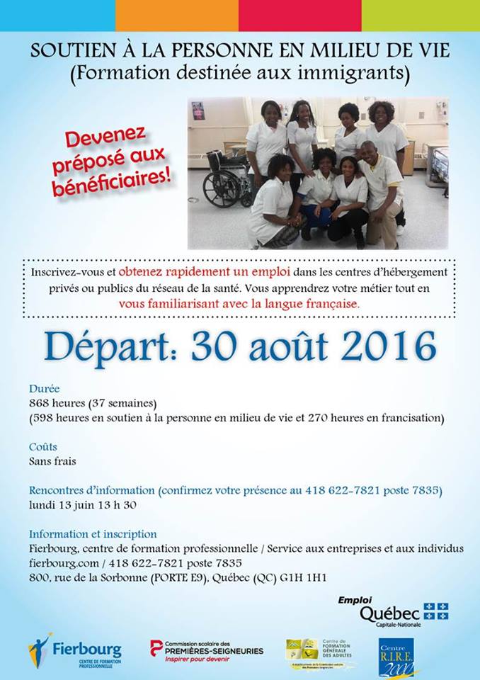 CentreRIRE2000's tweet photo. La séance d'information pour la formation Soutien à la personne en milieu de vie aura lieu le 13 juin à 13h30. https://t.co/XE2P2alLBX