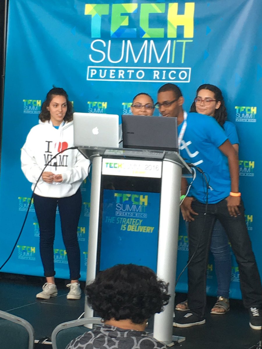 codetrotters's tweet photo. The students presenting the finished products and what they learned @ the Educathon! @techsummitpr #techandcode https://t.co/otud9jxEEn