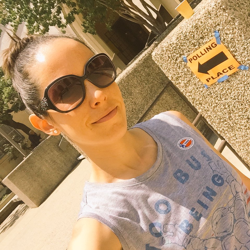 JessicaHamlinB's tweet photo. Voted. In a #TMNT shirt. Because I can.🇺🇸🐢👊 #WhyIVoted #votingisrad #PrimaryDay https://t.co/yCAlLp8dfw