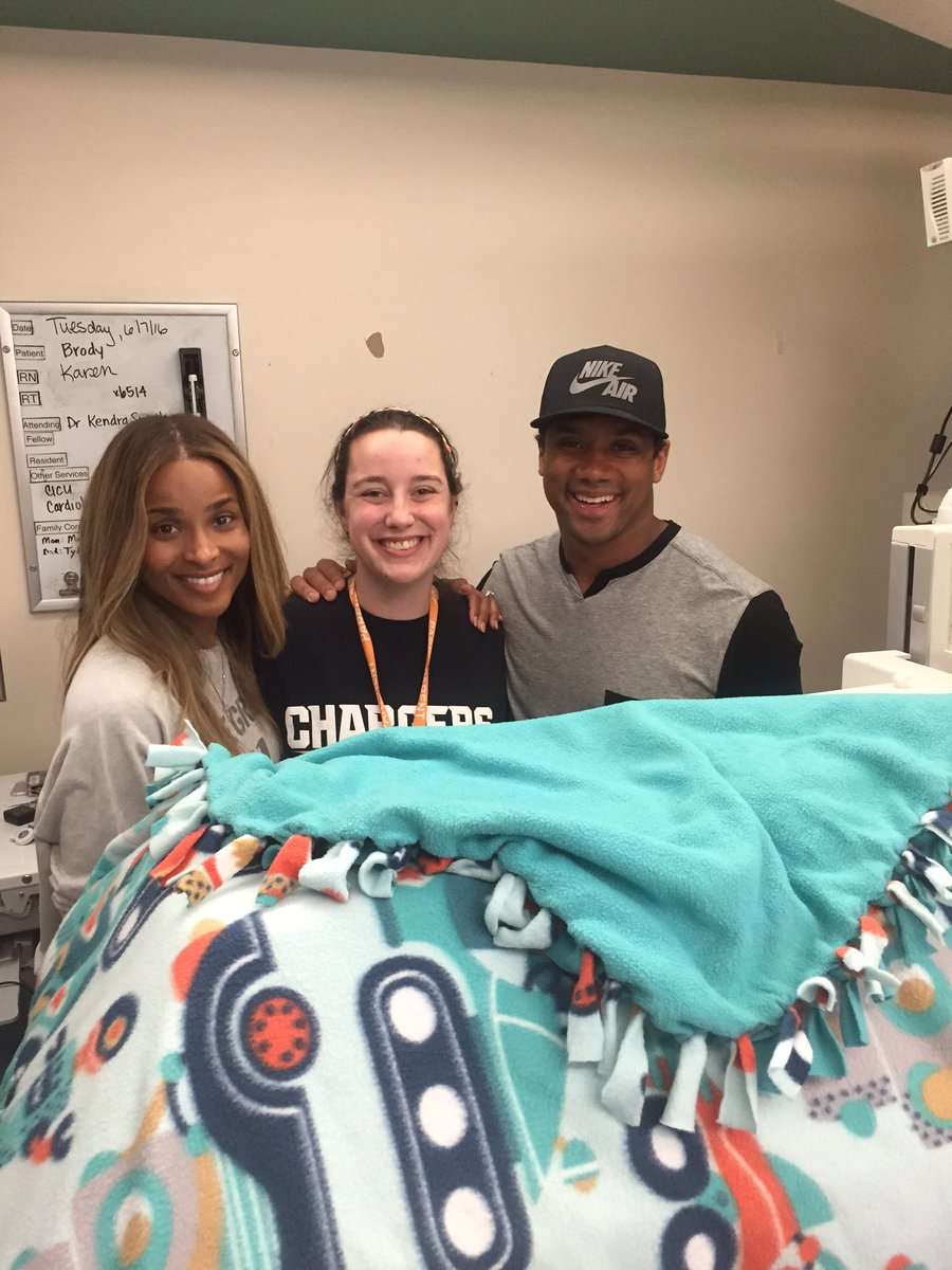 morgan_mccarty's tweet photo. Brody and I had the pleasure of meeting @DangeRussWilson @ciara https://t.co/1wF7u8fX35