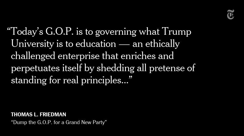 nytopinion's tweet photo. If a party could declare moral bankruptcy, today’s Republican Party would be in Chapter 11. https://t.co/xNijeHiGv6 https://t.co/pNrbPifLPY