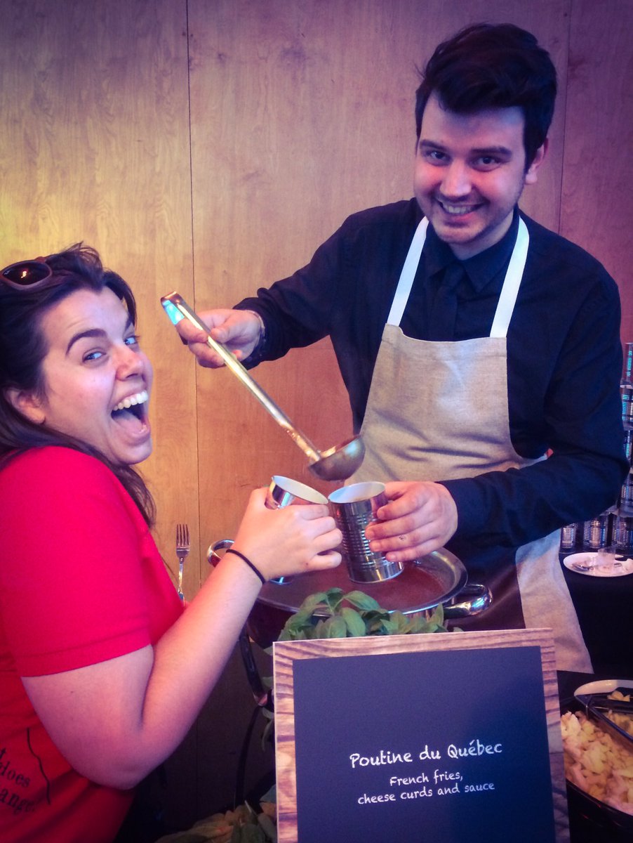 achs2016's tweet photo. Enjoying #poutine with a #RedShirt! 👍 #achs2016 https://t.co/2hzsOEciTT