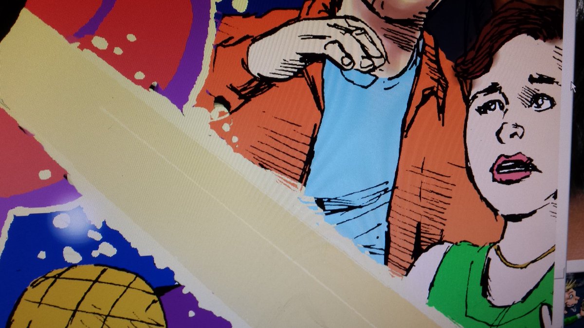 SeanEike's tweet photo. @rachelgweeks you are so awesome that I drew you into the background of a book. #ColorInProgress https://t.co/8aePTz6bQ2