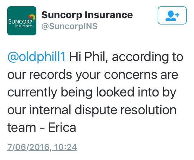 RealLuckyPhil's tweet image. 4 calls and 7 reps @SuncorpINS still say up to 3 weeks for decision @ACurrentAffair9 #insurancenightmare #suncorp