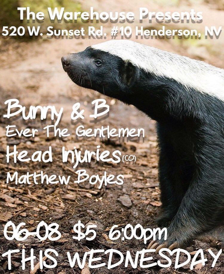 HeadInjuries's tweet photo. Las Vegas, NV - we're playing an all ages show at The Warehouse tomorrow night thanks to our dude @camerongile! https://t.co/lfMp4s5nqU
