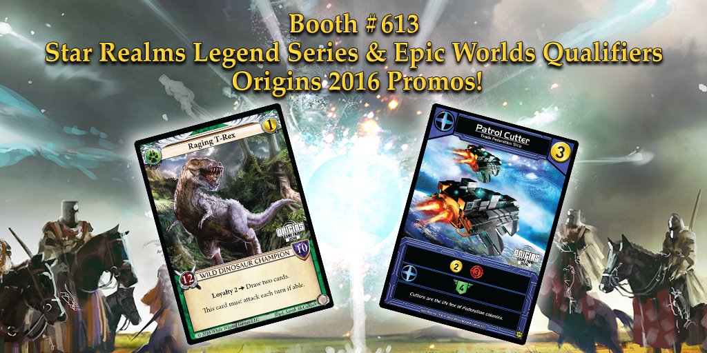 Epiccardgame's tweet photo. Origins Promos! https://t.co/aK0qqvLC5Q Retweet to enter to win these promos worldwide by mail! #originsgamefair https://t.co/GmibdPY2Ui