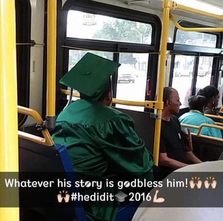 Saw this picture and instantly started getting sad. He might not even have someone to celebrate with Congratulations