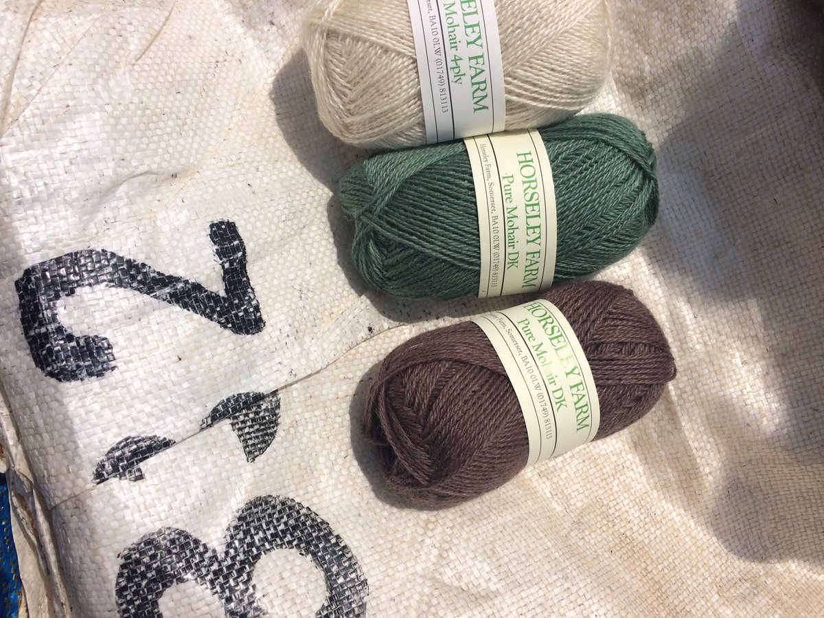 Colours of the countryside -#Horseley_Farm mohair wool <a href="/HauserWirth/">Hauser & Wirth</a> #Somerset #Knitting