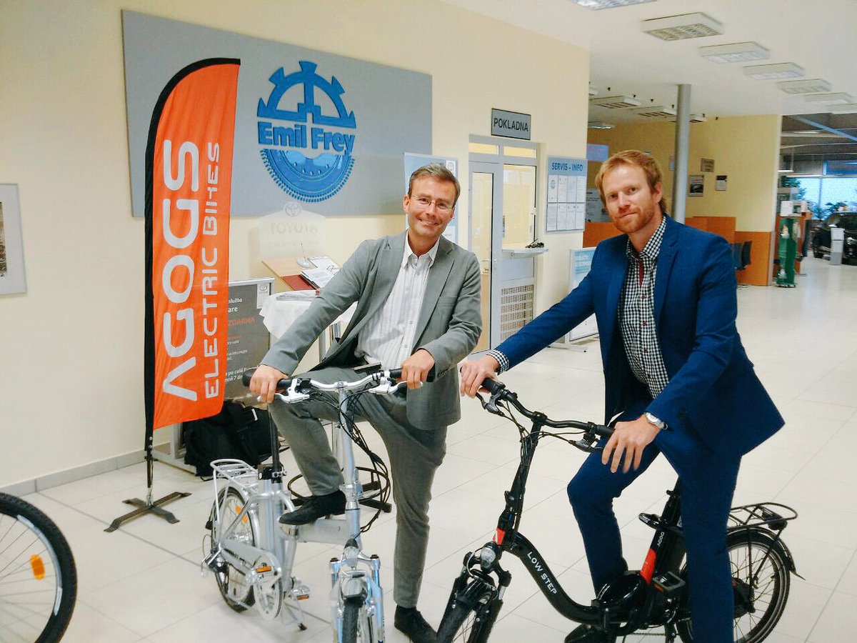 This gentleman offered to lend us an electrobike from his company, to show his support for RideToFreedom! #AGOGS