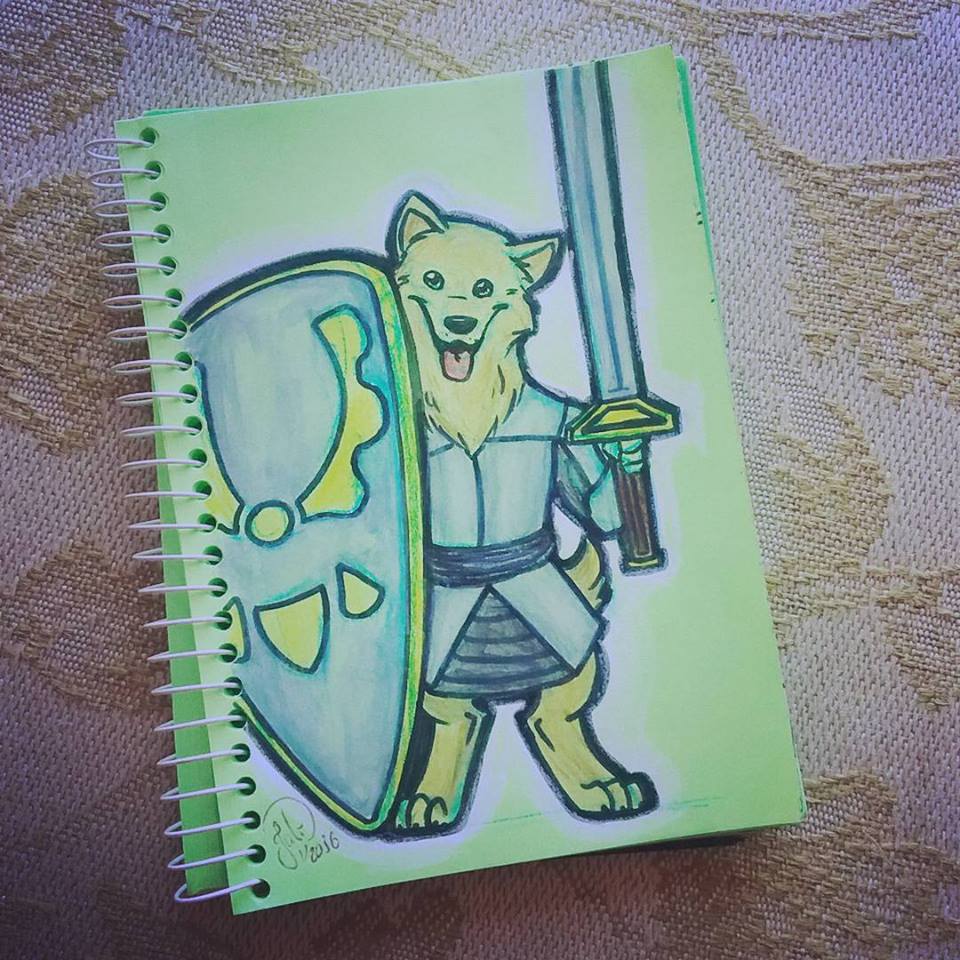 sketchjuli's tweet image. #LesserDog, do jogo #Undertale