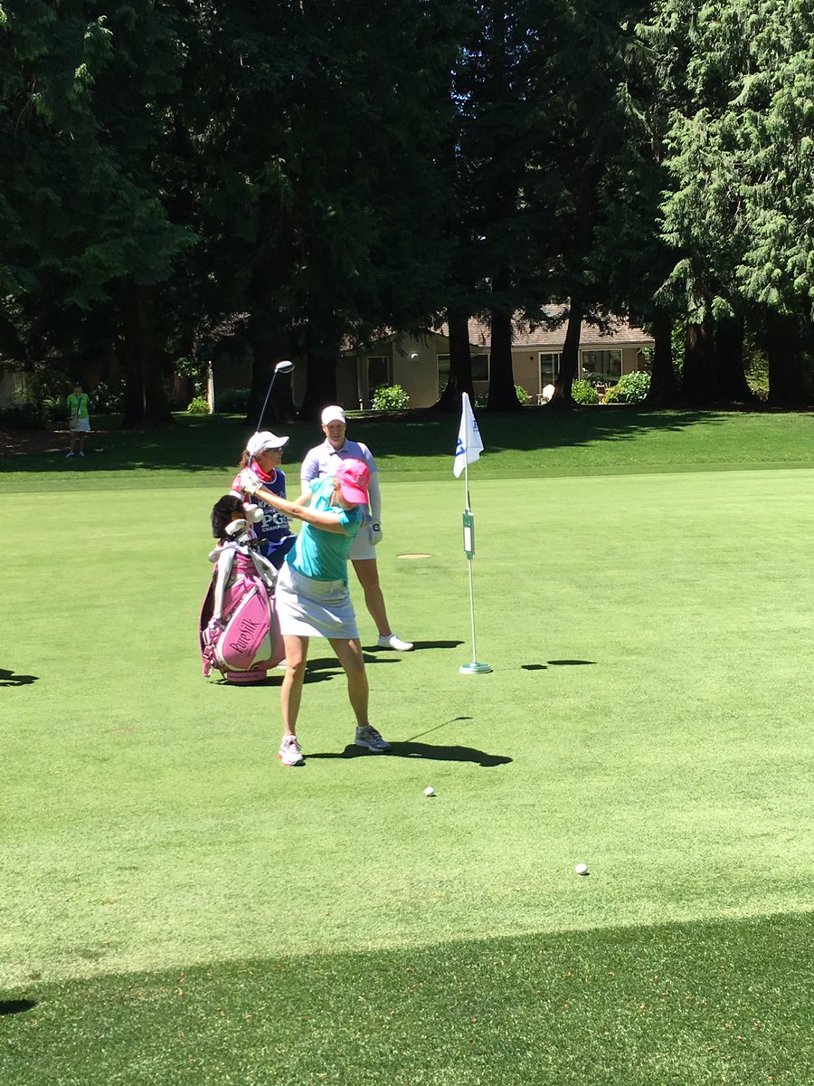 IntersportBuzz's tweet photo. Intersporter Bracken Gustin killing it in the #KPMGWomensPGA Pro-Am w/ @Brittany1golf looking on! #InspireGreatness https://t.co/eBVVoIhNtm