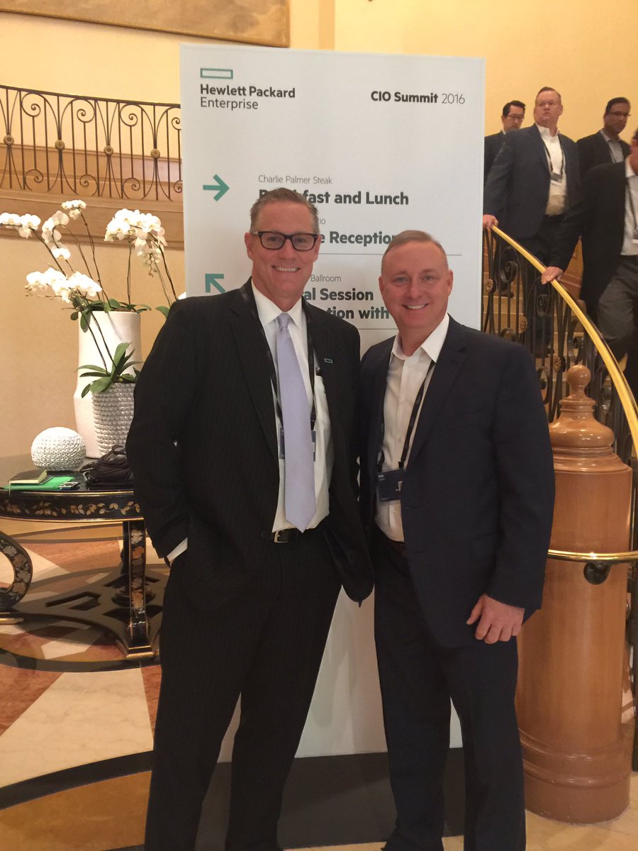spradlife's tweet photo. With @richlgilbert at the HPE CIO Summit #HPEDiscover #HardWorkingGuys #CIO https://t.co/mEOFjcibpL