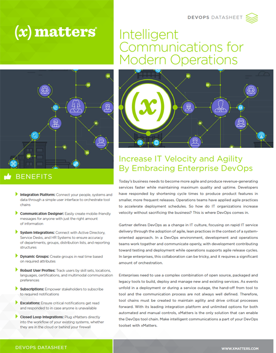 xMatters_inc's tweet image. One solution enables #DevOps #toolchains to maintain agility and drive critical processes bit.ly/1X3gO8j