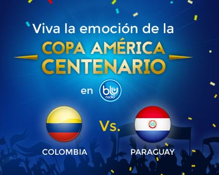 BluRadioCo's tweet photo. La #CopaAmerica se juega en el estadio y se vive en #BluRadio. ESTA NOCHE 8 pm → Colombia Vs Paraguay #VamosColombia https://t.co/y1GSi5PTwn
