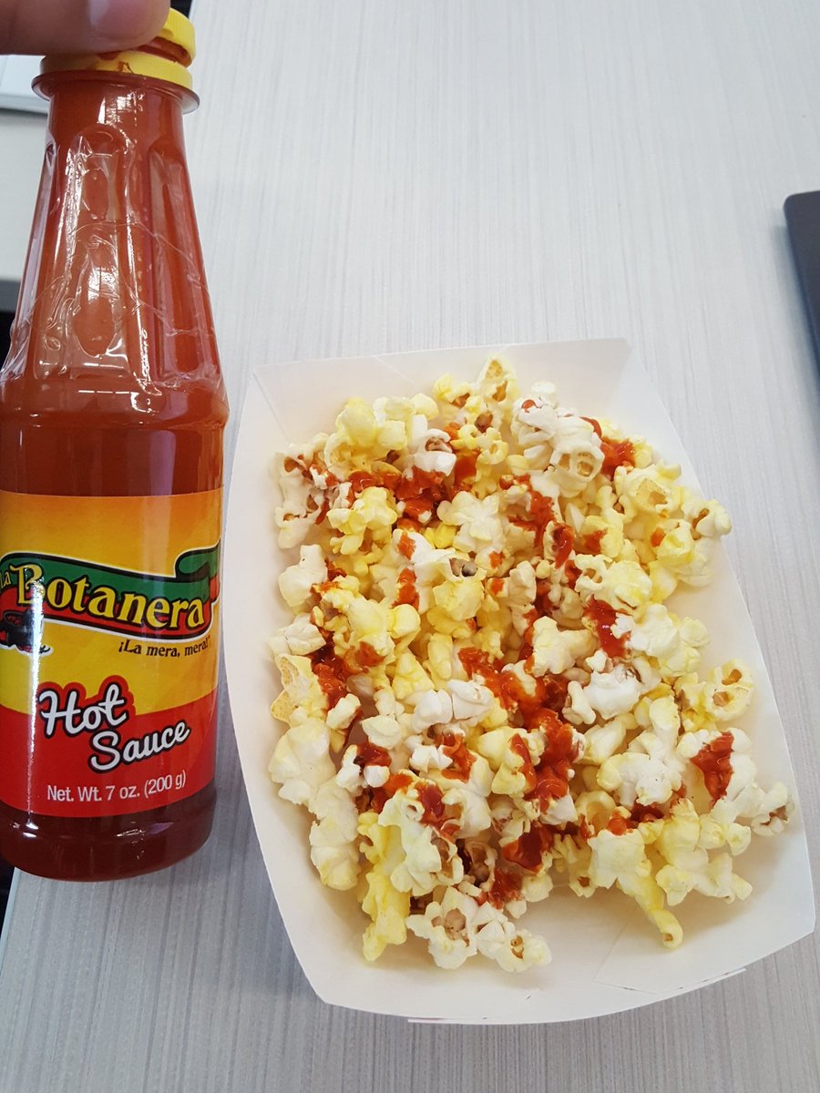 snowbitee's tweet photo. Nothing better than a little hotsauce on your popcorn #getthanked @MissionTxTech  come get some!! https://t.co/jSSk3CZdb4
