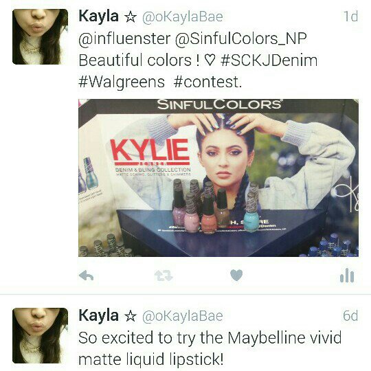 oKaylaBae's tweet photo. @influenster @SinfulColors_NP  Loving the #SCKJDenim colors. ♡ https://t.co/RLyDR5QeBo