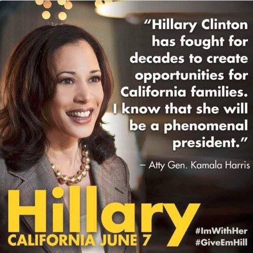 WTXTTUForKamala's tweet photo. Here's why @JerryBrownGov, @KamalaHarris & @GavinNewsom support HRC. #ImWithHer #HillaryForCA #OmegaPrimary https://t.co/D3jTeCQI5B