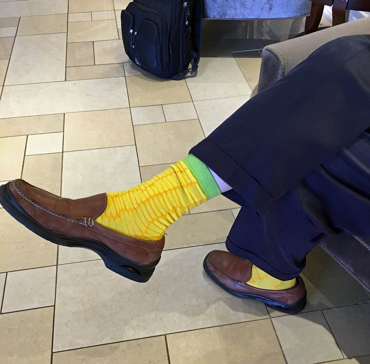 AgriBlogger's tweet photo. He’s rocking #corn socks. Could he be the most interesting man in agriculture? Who is he? #CUTC16 https://t.co/zBQtkdUx8r