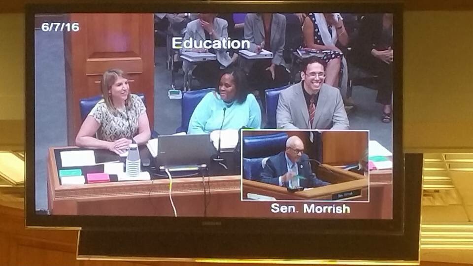 goAPEL's tweet photo. A+PEL members testifying about their experiences with Standards in front of Senate Ed #LaEd #lalege #educatorsspeak https://t.co/zyq6zhPvoS