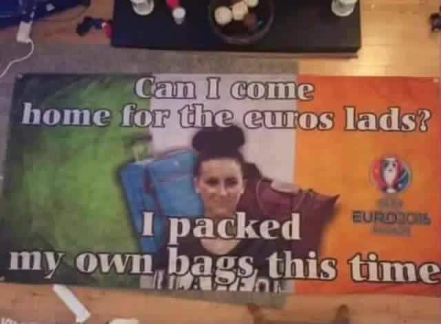 TommyTeehan2's tweet photo. What we lack in playing ability we definitely make up for in our flag making #onlyinireland https://t.co/VfF0f3yj64