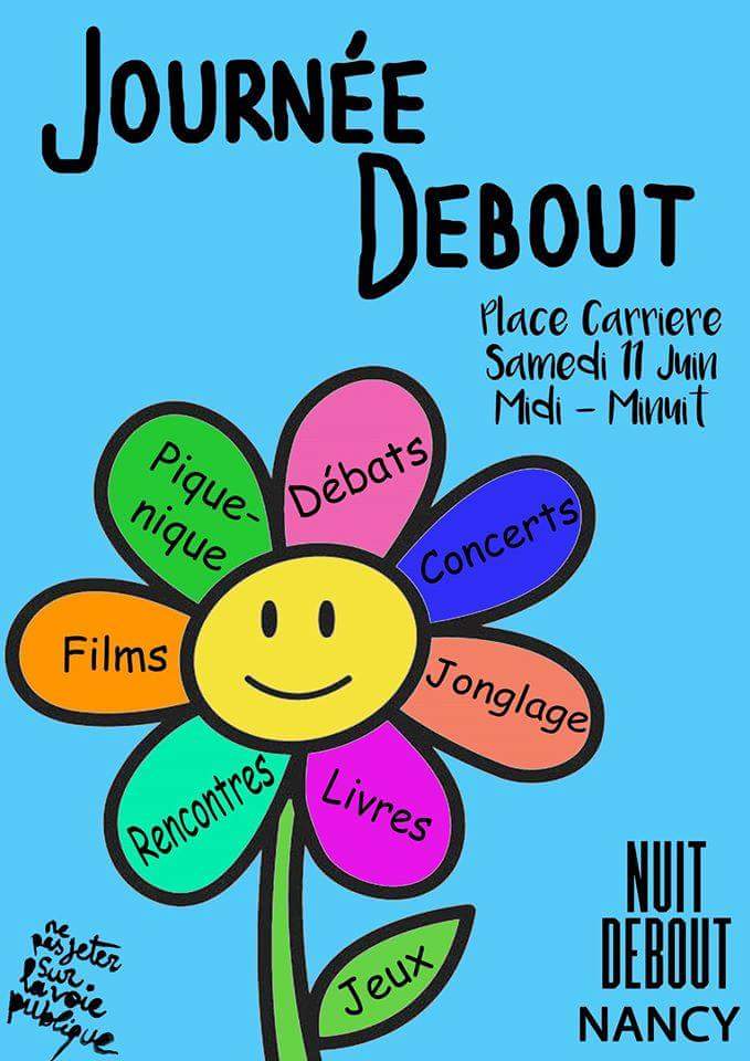 NuitDeboutStan's tweet photo. Samedi 11 juin, ou #103mars : Toujours Debout ! Venez nombreuses et nombreux ! https://t.co/qiMflKCH2x