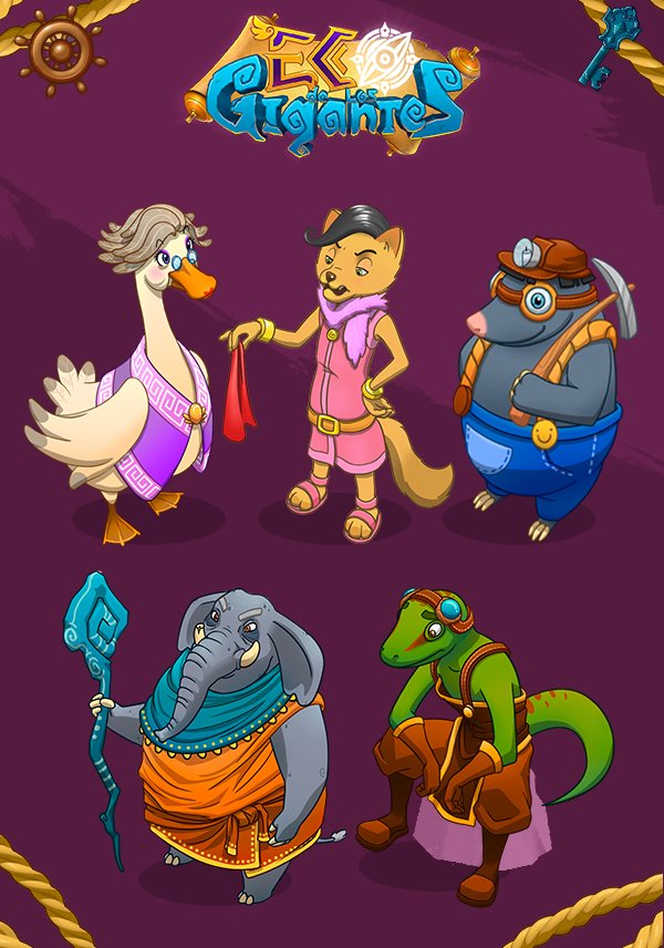 life2playco's tweet photo. Know the characters #EchoOfTheGiants. Help us reach our goal https://t.co/7nqee8GkHv #educativeVideogame #indiegame https://t.co/0G2nP4pKwB