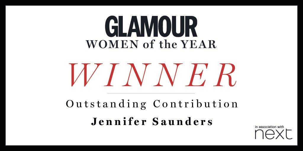GlamourMagUK's tweet photo. A standing ovation (obviously!) as @Dawn_French presents @ferrifrump with Outstanding Contribution #GlamourAwards https://t.co/vI9TSYm2Ic