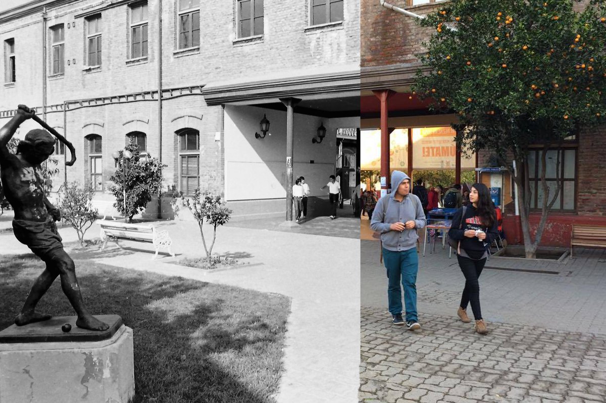 ¿Quién no ha caminado por este lugar? Recuerdo de lo que fue y lo que es el Patio de los Naranjos #PatrimonioUsach