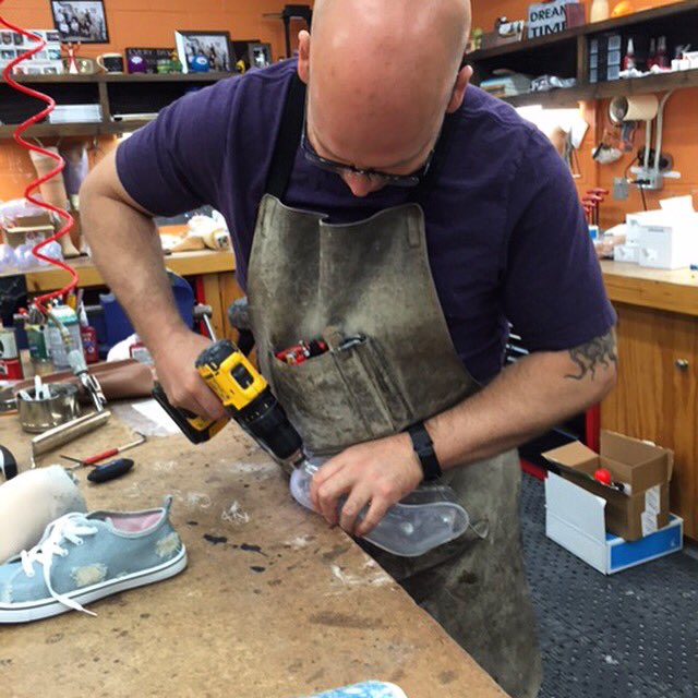 massimpactyvr's tweet photo. Thanks to our team @BPCProsthetics for the most recent socket fitting for Danny yesterday! #massimpact #Cybathlon https://t.co/heimWycC47