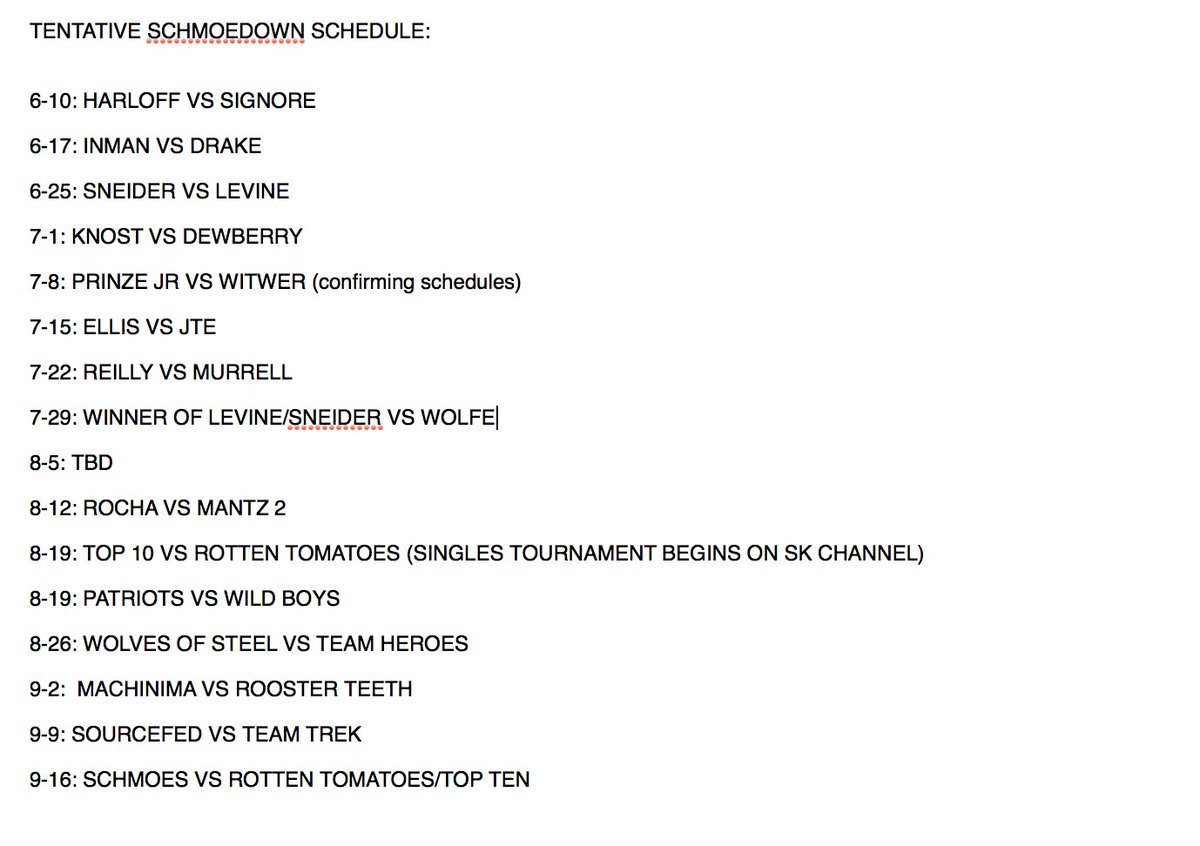 KristianHarloff's tweet photo. Upcoming #schmoedown matches... https://t.co/f7mUamtFtK