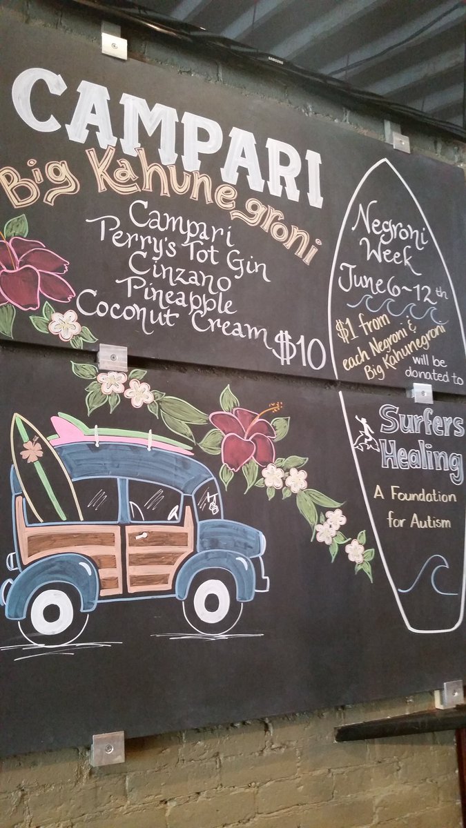 ChalkBOS's tweet photo. Negroni Week this week. Try this tasty version @audubon_bar #chalkart https://t.co/pPPDXrVhty