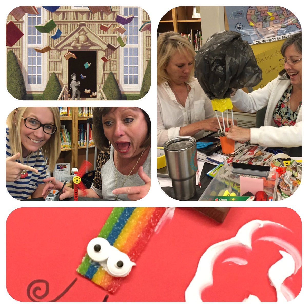 _CindyWallace_'s tweet photo. Hands-on fun @MarshallISD ...AR, flying machine, Bricks 4 Kidz, & build a bug book #misdstem #smsastem #stem https://t.co/TpcY5x5zcQ