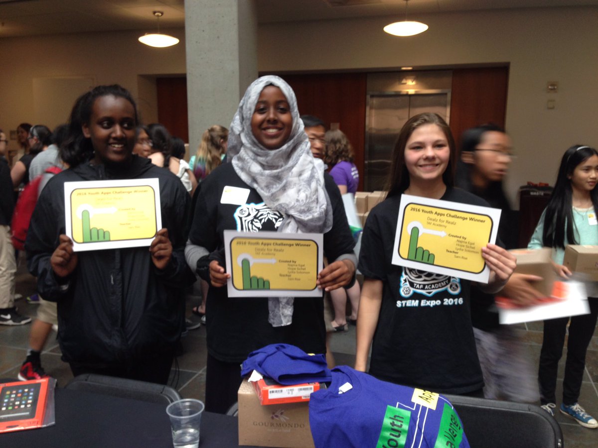 FWPS210's tweet photo. 8th grade #STEMbyTAF scholars participate at 2016 #Technology Alliance Youth Apps Challenge https://t.co/BEzEaCLy3G