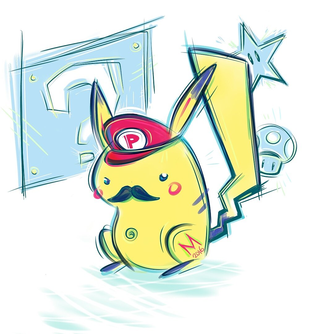 ScratchMarcs's tweet photo. I draw what I want bc I do what I want @Pokemon #alpha #scratchmarc #scratchmarcs #pikachu #pokemon #mario https://t.co/WKY76jjIvR