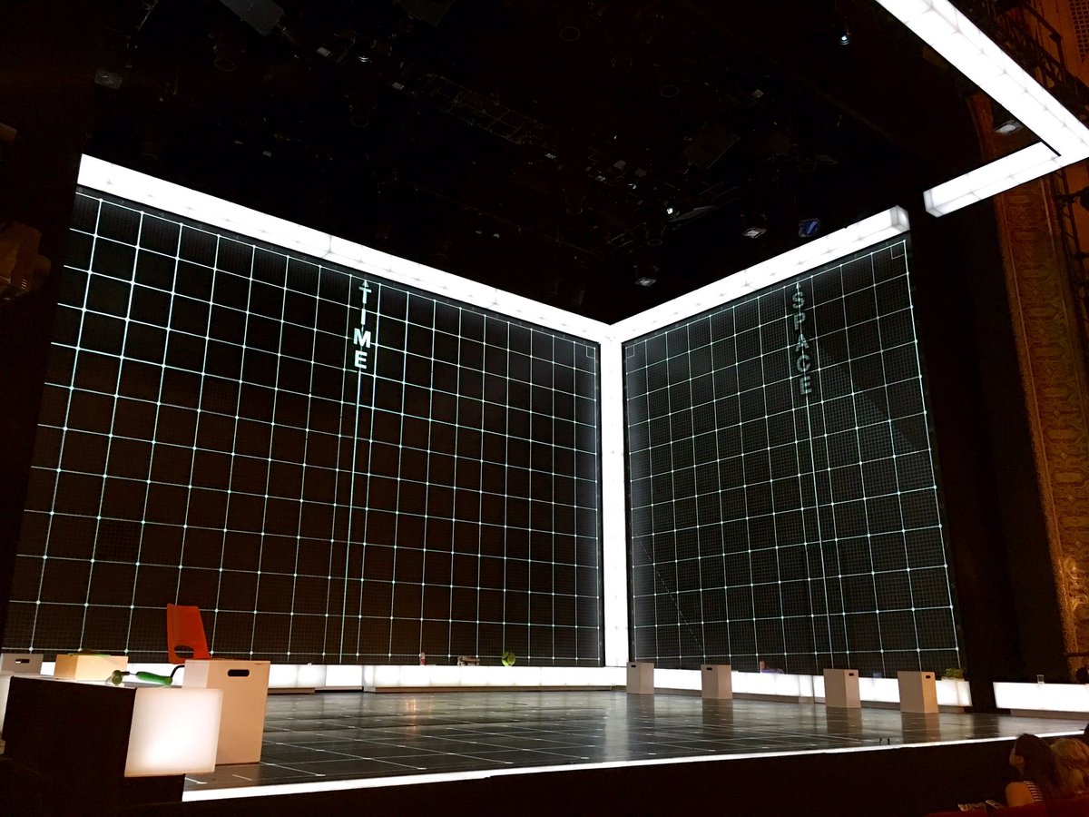 Curious Incident stage. Time &amp; Space #CuriousIncident #TonyAwards #Broadway