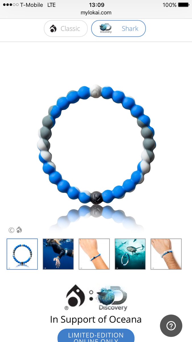 kainoaLhaili's tweet photo. So my blue lokai bracelet broke and luckily they just came out with a new blue one #lokai #sharkedition https://t.co/Iplp38n5JJ