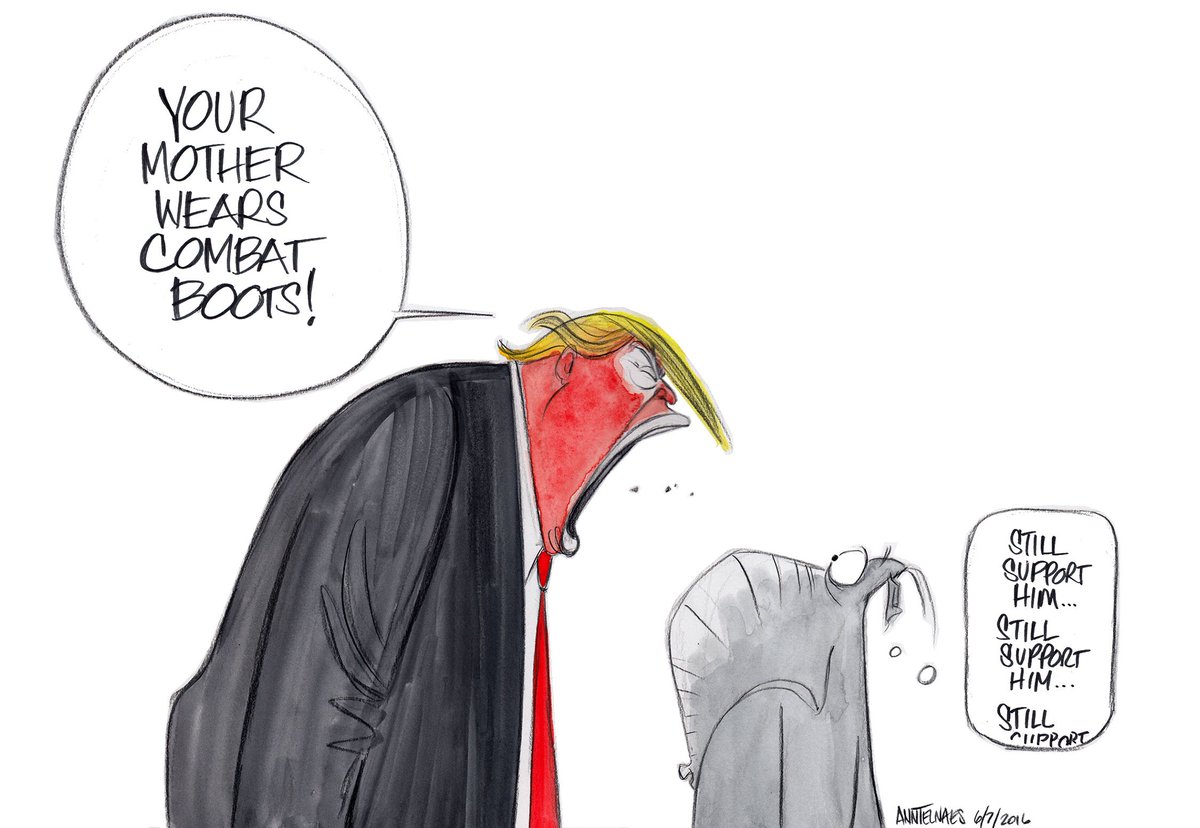 AnnTelnaes's tweet photo. Apparently no comment from Trump is bigoted or racist enough for the GOP to dump him. https://t.co/p3DMs00TjK https://t.co/gns5Lv8EK1
