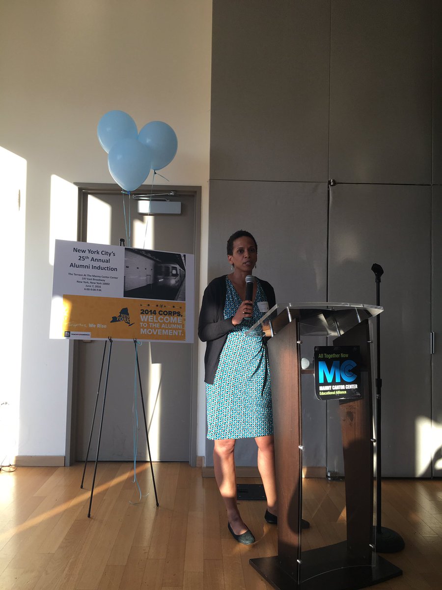 TFANewYork's tweet photo. "Imagine what you can do in year 3!" - @CLFernandez to the 2014 corps members #TFANY #AlumniInduction https://t.co/jz7DF9B6GY