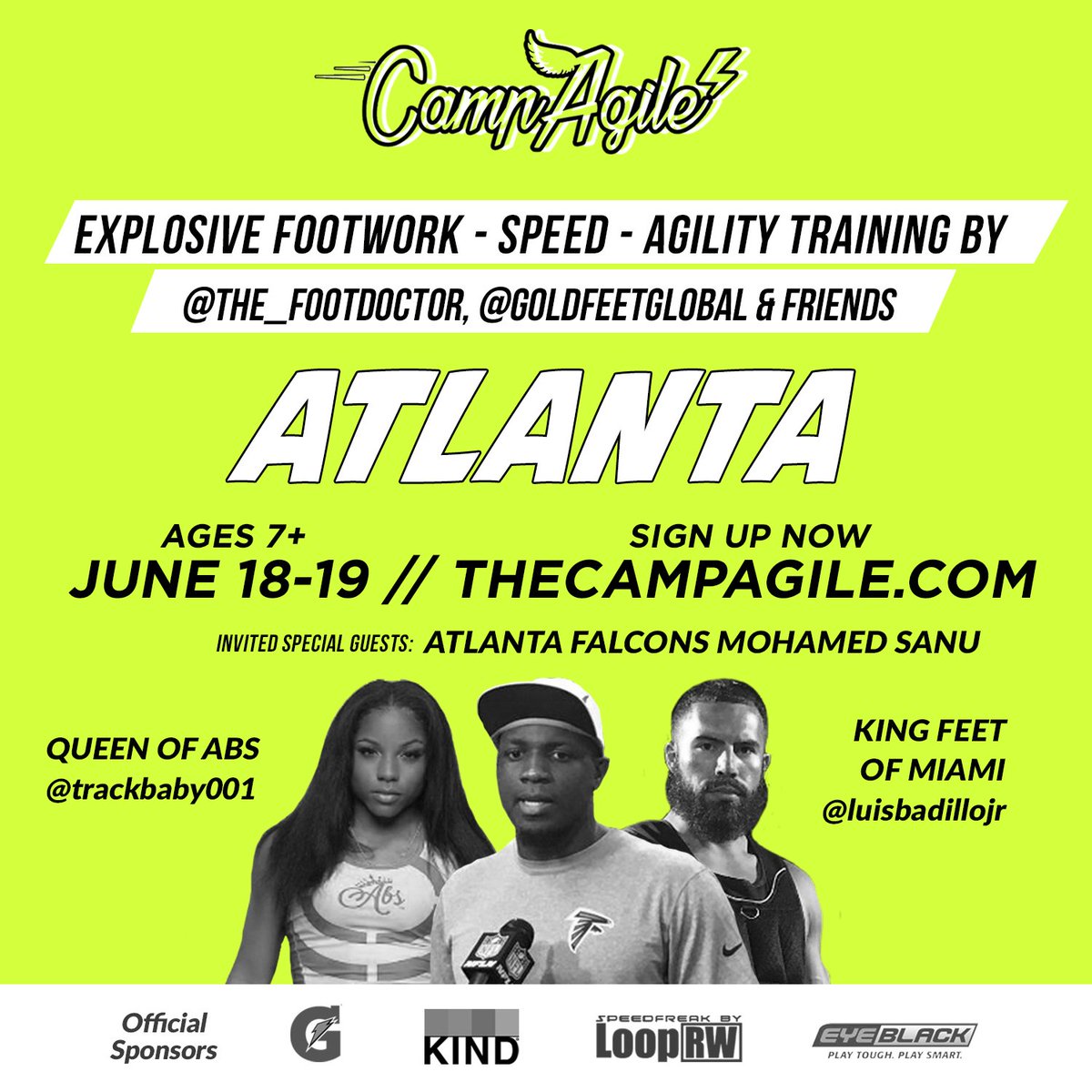thecampagile's tweet photo. JUNE 18-19th ATLANTA come join us alongside FALCONS MOHAMED SANU for an HUGE footwork camp! https://t.co/2B84haspkx! https://t.co/bgbhAcohOR