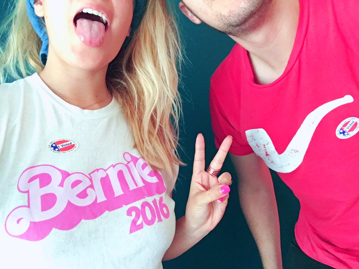 FutureTongue's tweet photo. Get your butts out there to vote today! #feelthebern #ivoted #instagood https://t.co/UvIKDlZ7gM
