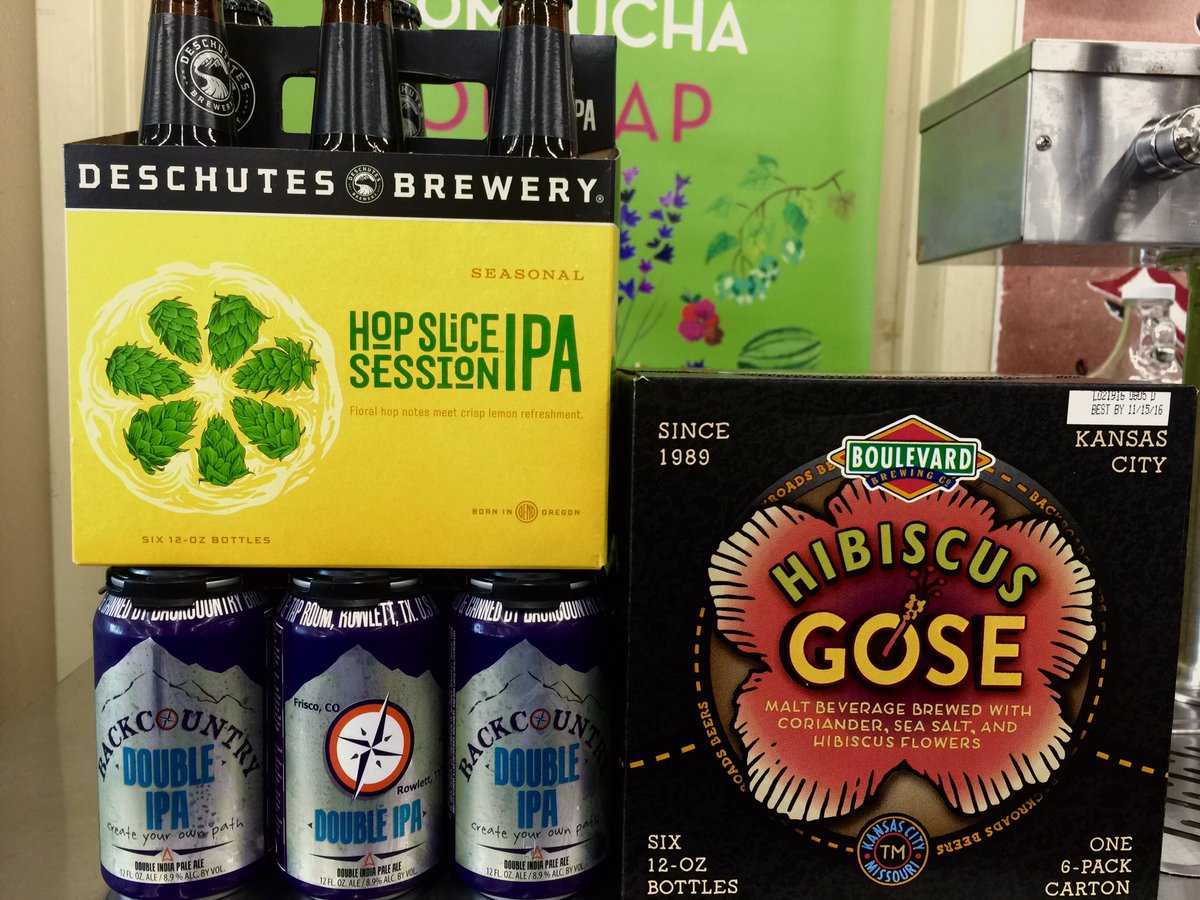 SunriseMiniMart's tweet photo. In now @DeschutesBeer #hopslice @Boulevard_Beer #hibiscusgose #backcountry #doubleipa https://t.co/7qtHgDPPbH