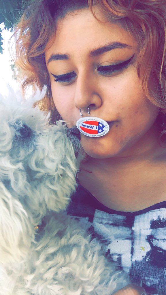 pabloo_henney's tweet photo. We voted @BernieSanders! #pupsforbernie #StudentsForBernie https://t.co/JXgtbLrj2i